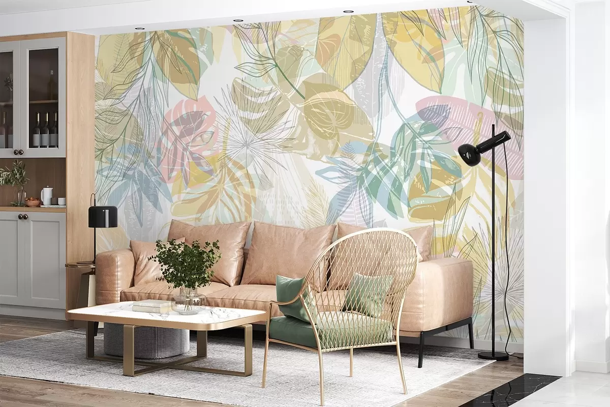 Wall Mural Photo Wallpaper Palm leaves w04107v2