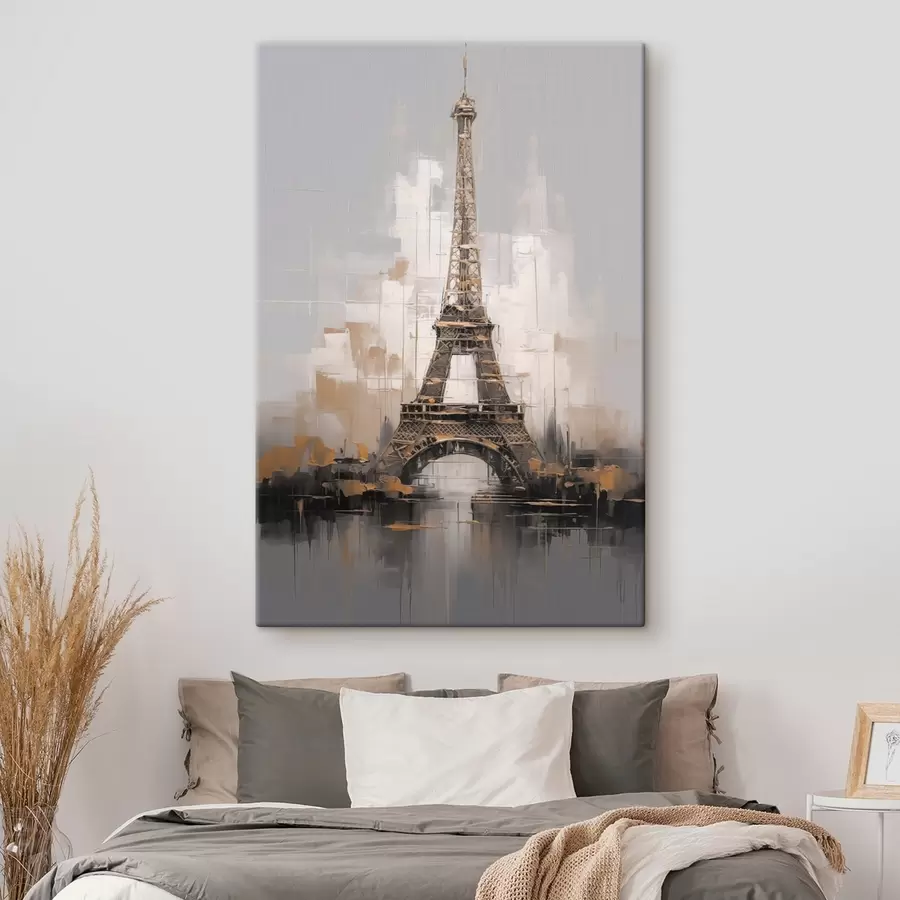 wall murals Eiffel tower imitation of painting s44697