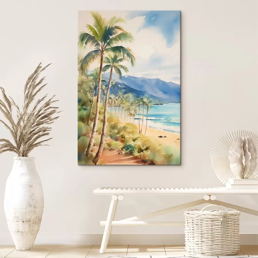 murales Palmeras junto al mar s44701