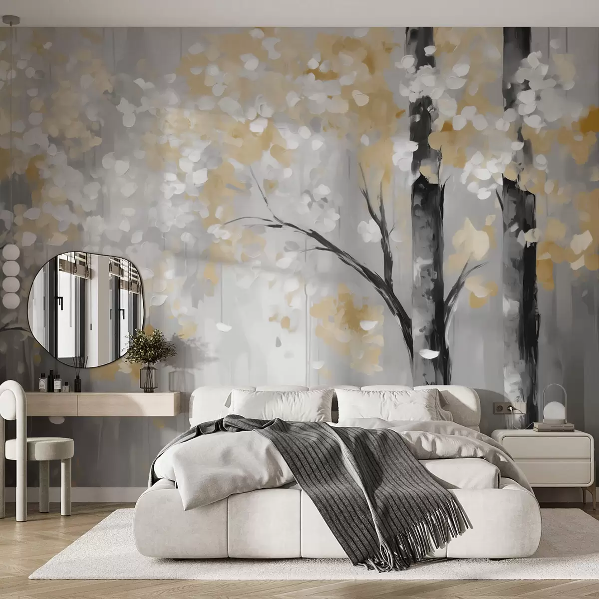Wall Mural Photo Wallpaper Abstract trees with imitation strokes w04017