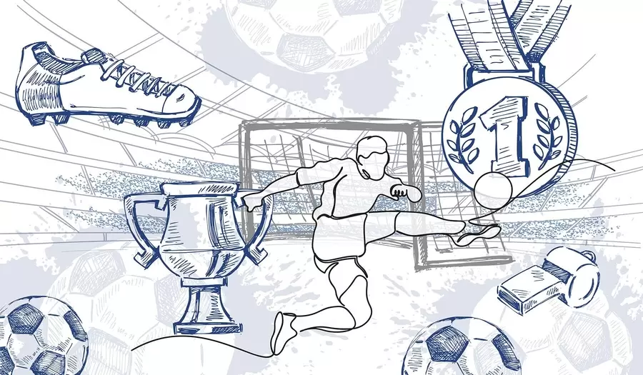 peintures murales Caractéristiques du football w04108