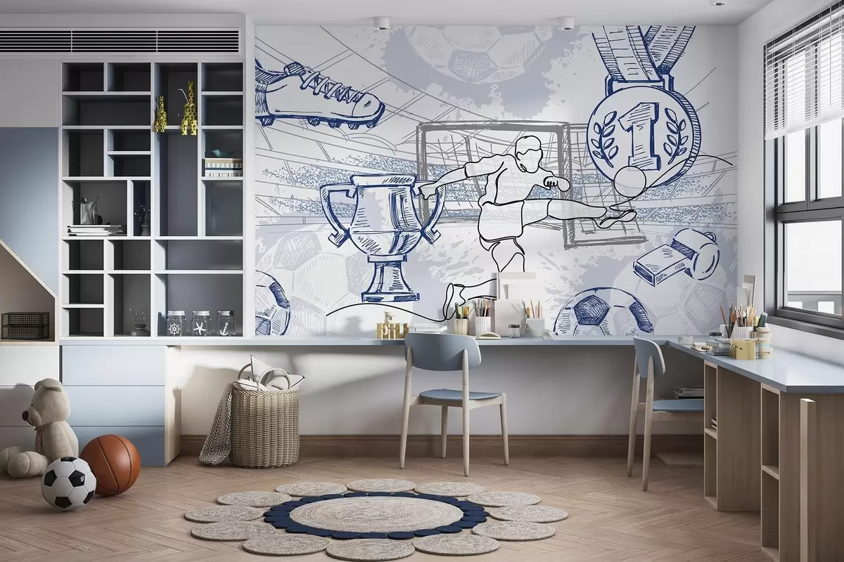 peintures murales Caractéristiques du football w04108