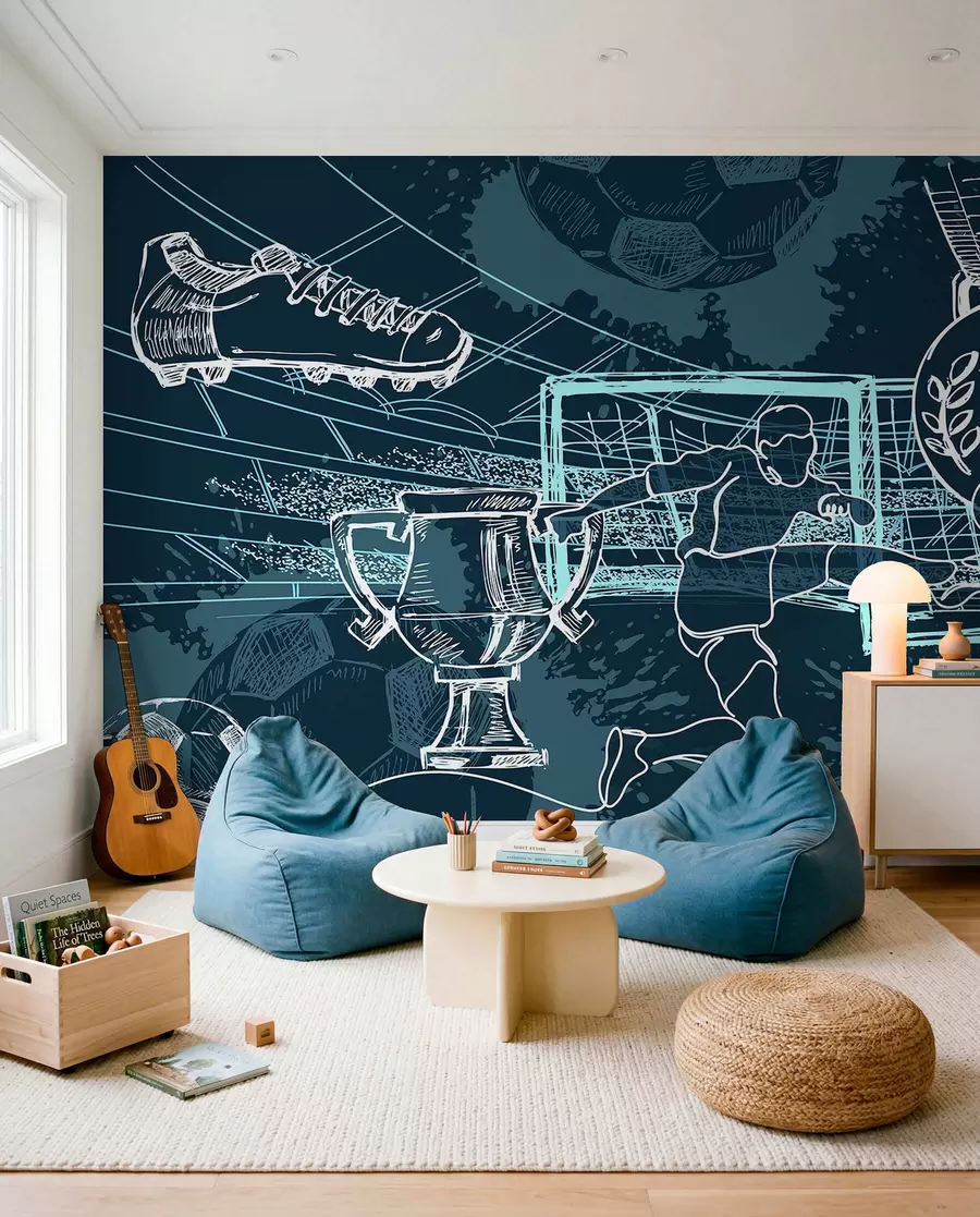 wall murals Football attributes w04108v2