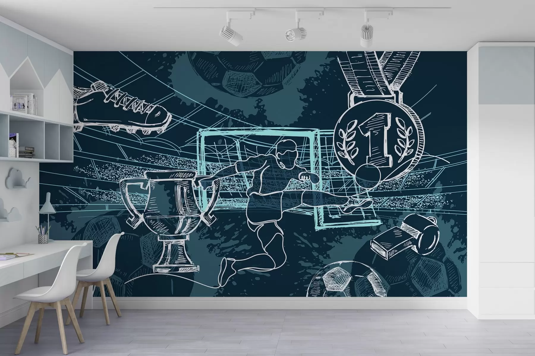 wall murals Football attributes w04108v2