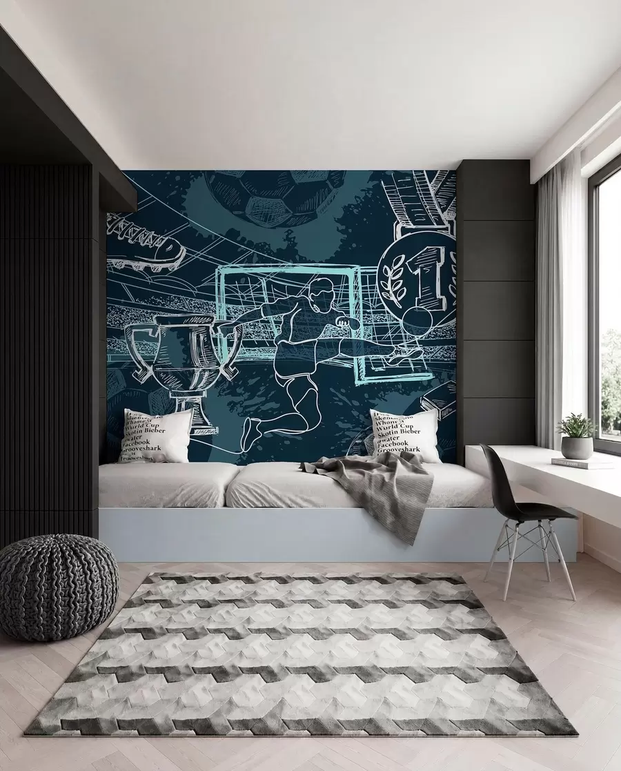 wall murals Football attributes w04108v2