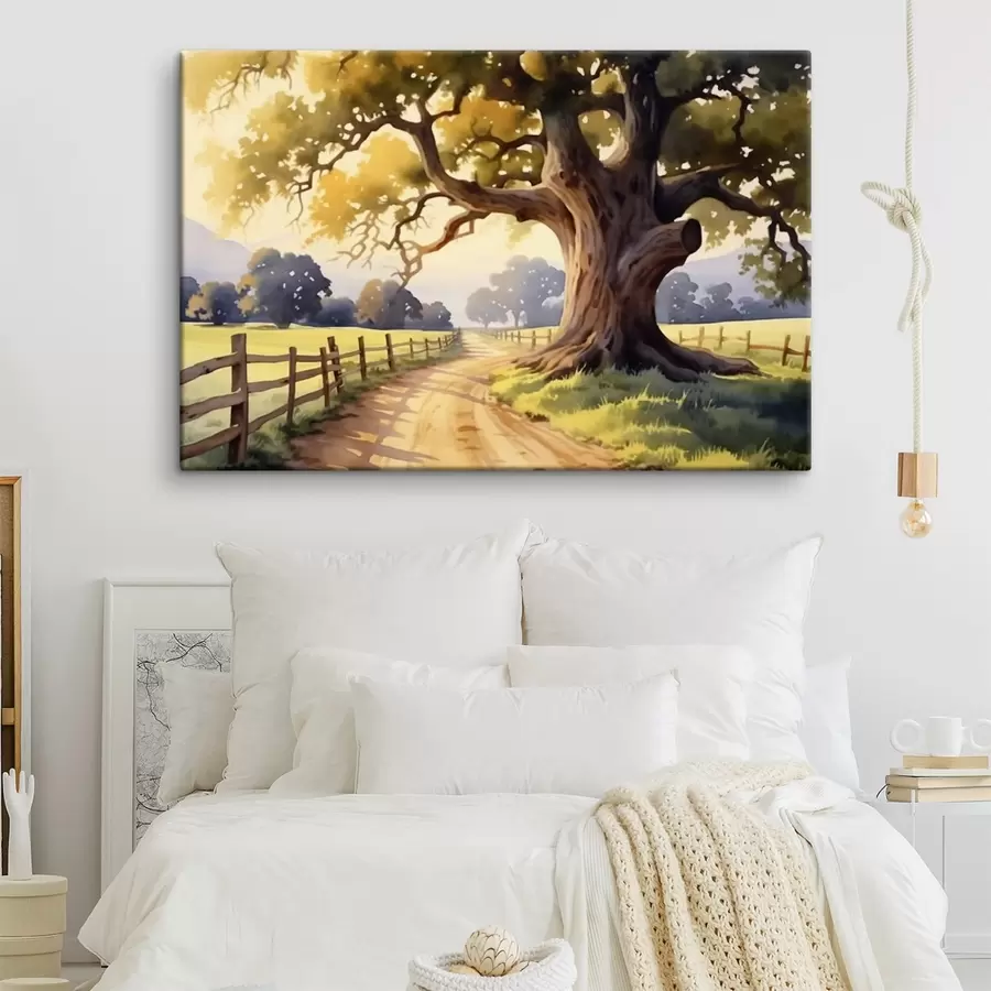 wall murals an alley on a country road s44733