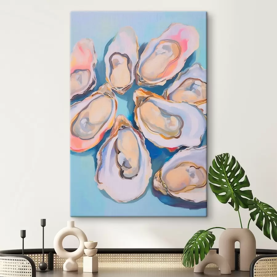 murales Conchas de ostras en la playa s44734