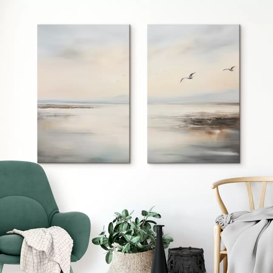 murales Gaviotas en la playa m00463