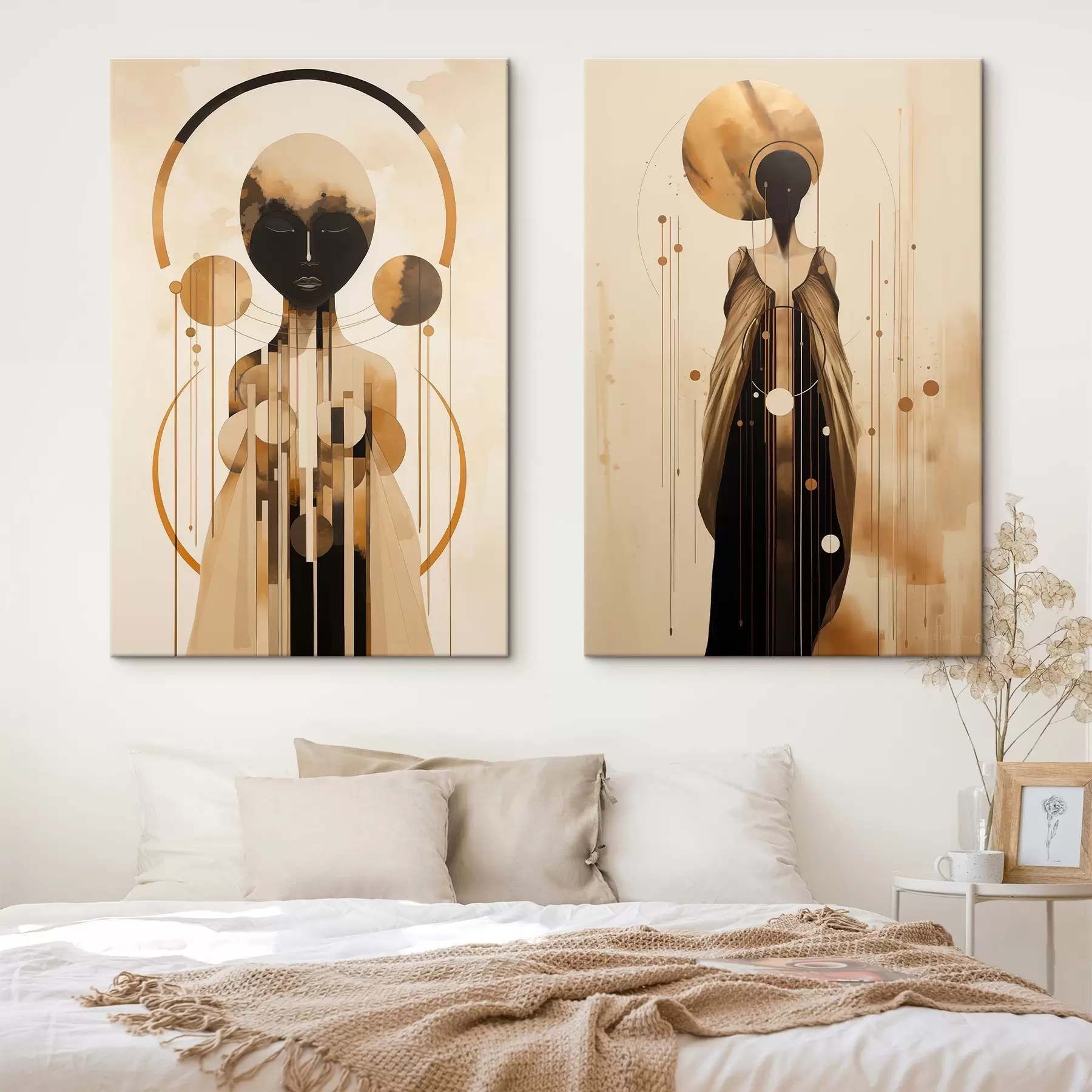 murales Figuras en estilo abstracto moderno con círculos m00464