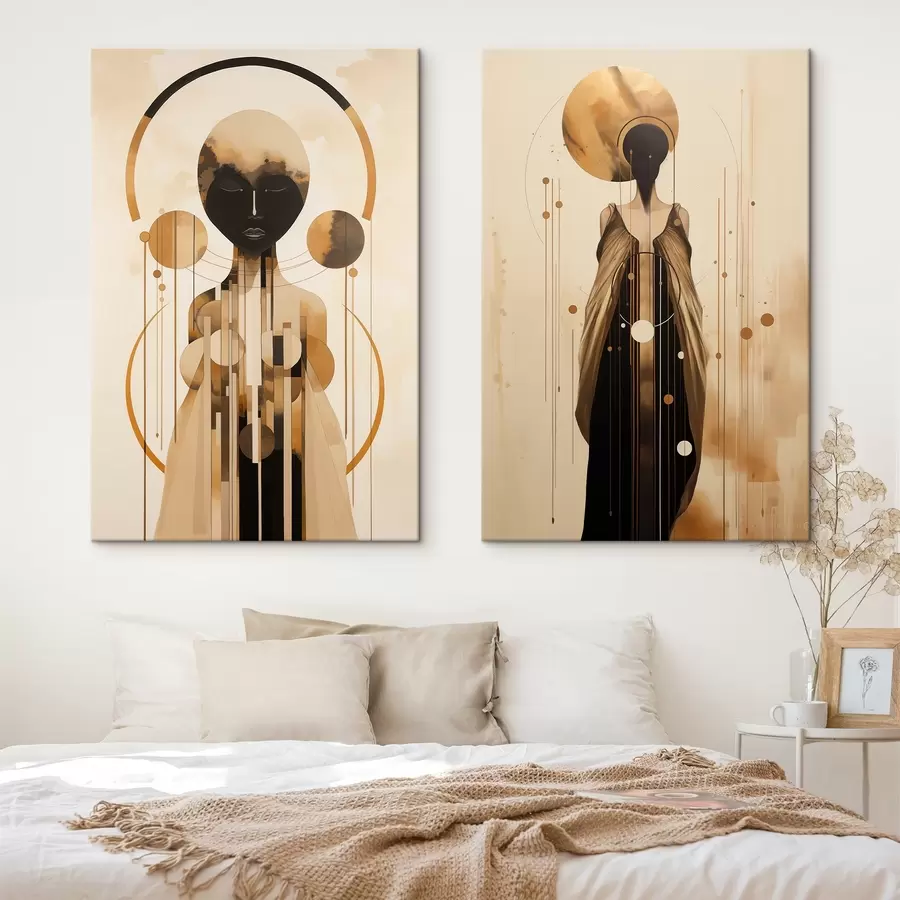 murales Figuras en estilo abstracto moderno con círculos m00464