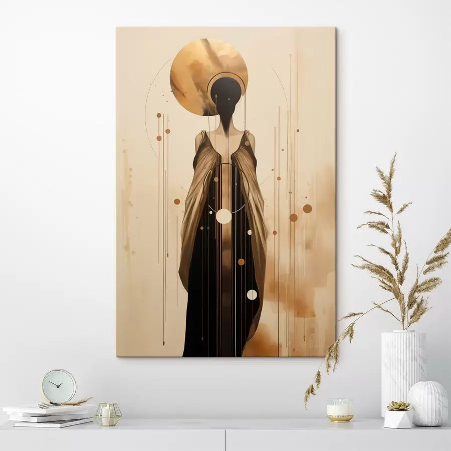 murales Mujer abstracta con adorno s44748