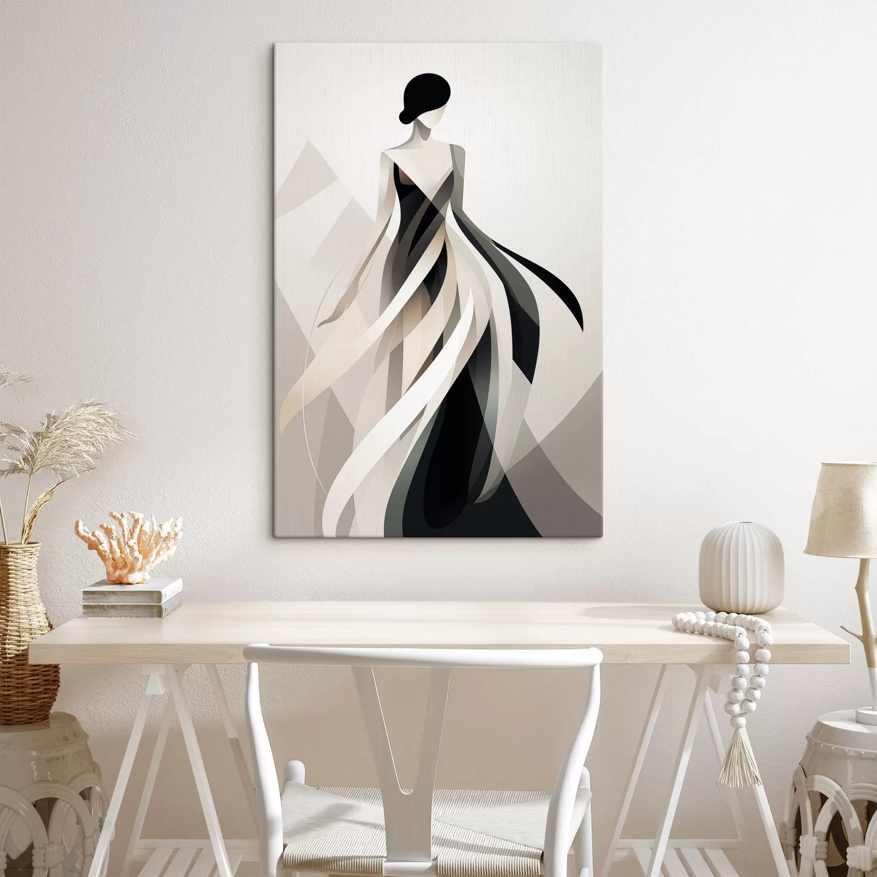 wall murals Abstract figure in a long dress s44750
