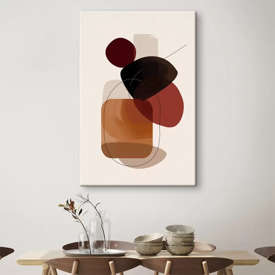 murales Composición en paleta vino y marrón s44758