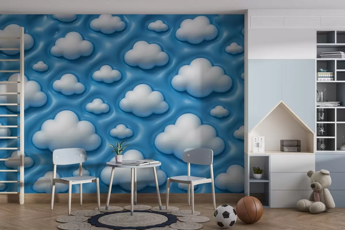 wall murals Voluminous clouds w04137
