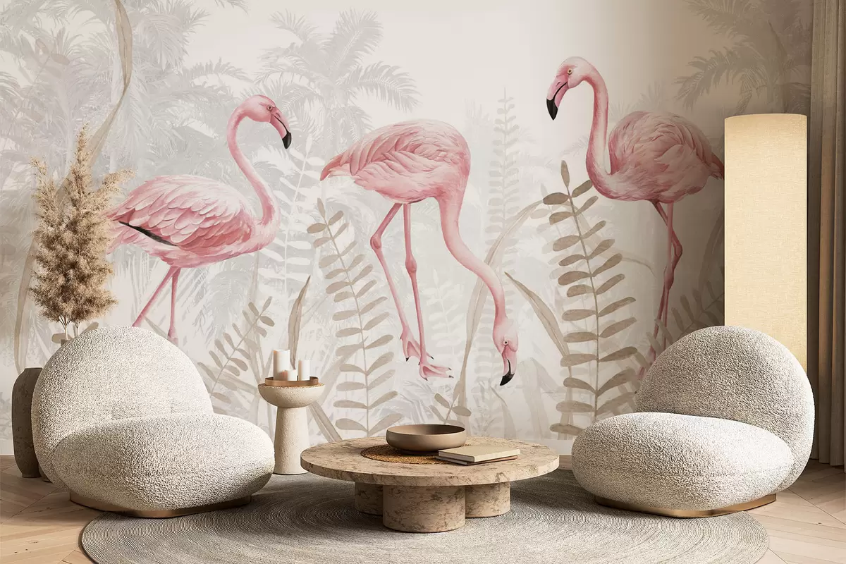 Wall Mural Photo Wallpaper Flamingo w04122
