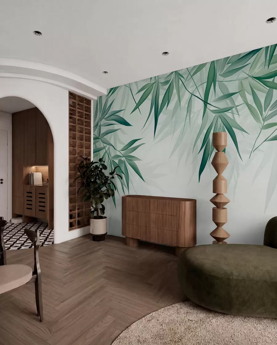 Wall Mural Photo Wallpaper Bamboo leaves w04147