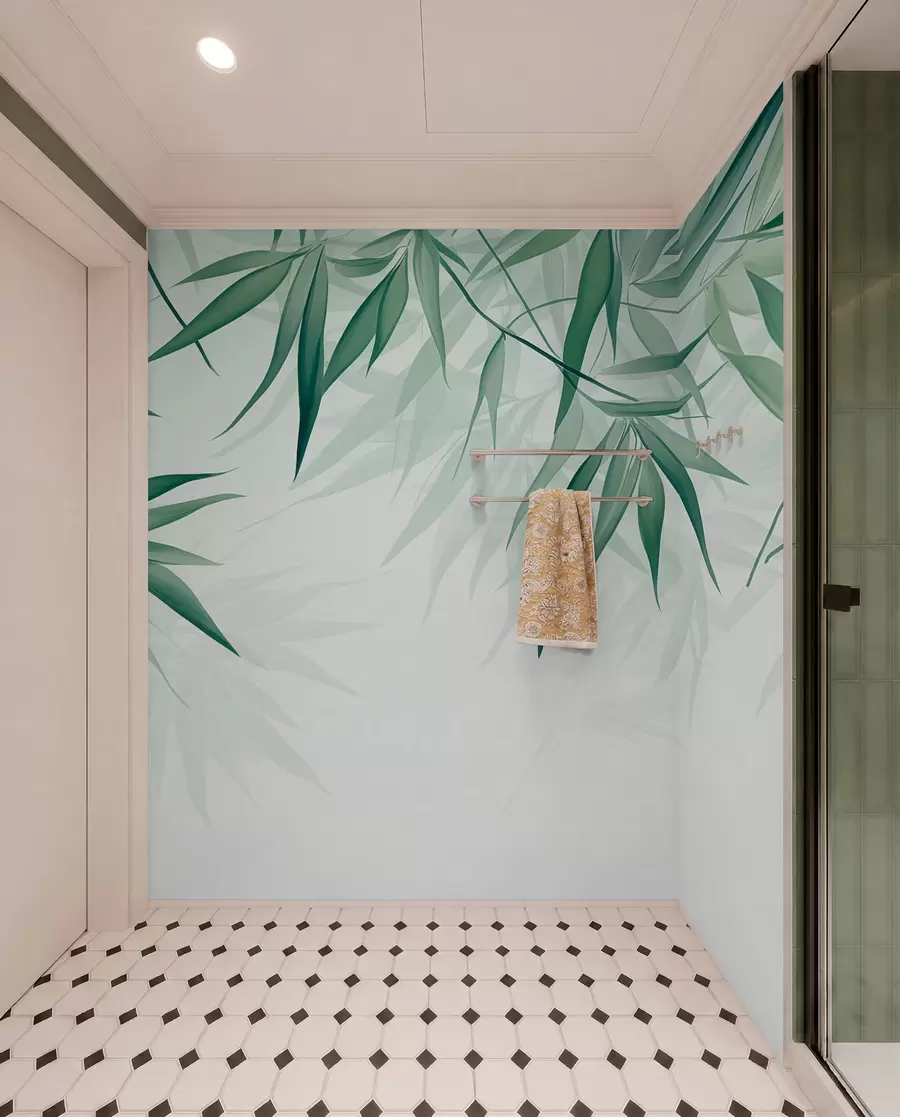 peintures murales Feuilles de bambou w04147