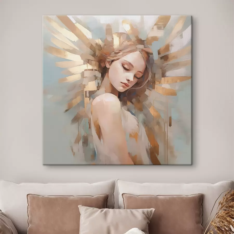 murales Retrato abstracto imitación de pintura s44774