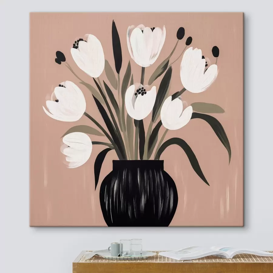 wall murals Tulips in a vase s44779