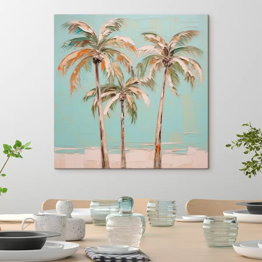 wall murals Palm trees imitation painting s44781