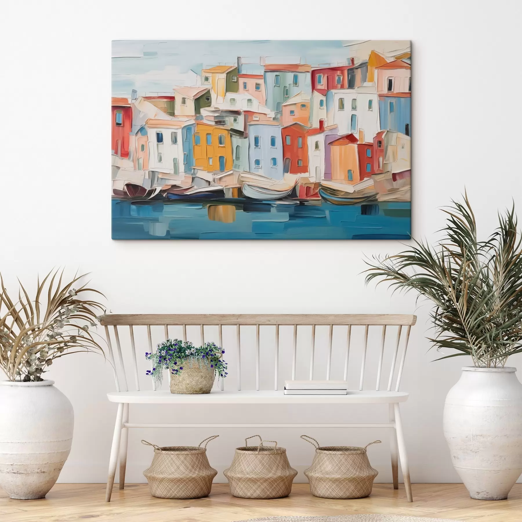 wall murals Abstract city houses s44783