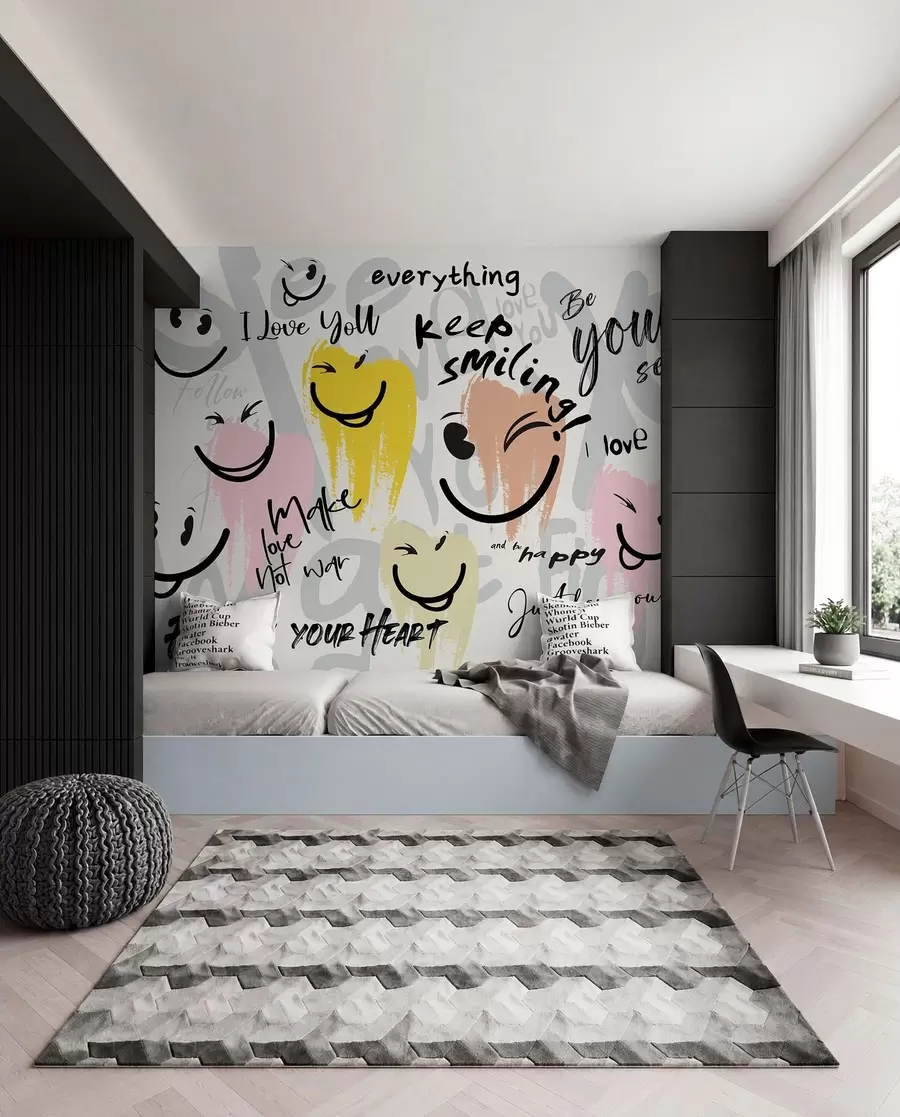 murales Sonrisas y garabatos w04174