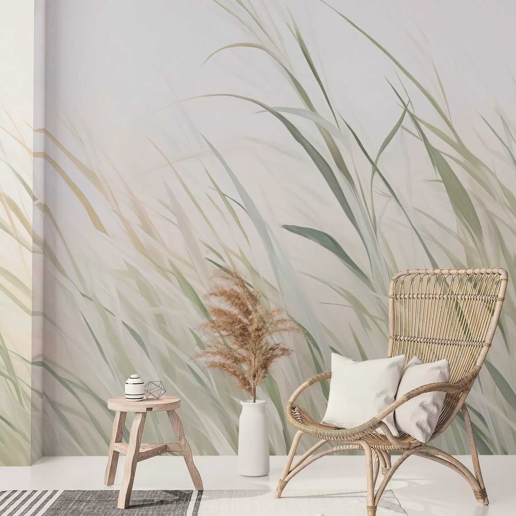 peintures murales Peinture d'imitation d'herbe w04175