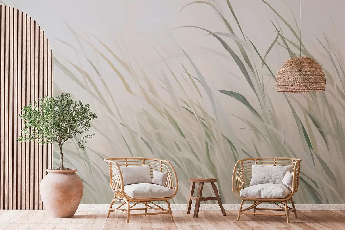 wall murals Grass imitation painting w04175