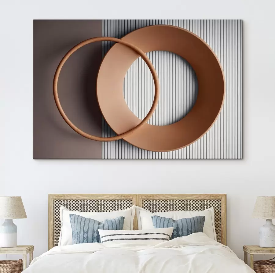 wall murals Foggy mountain range with muted colors s44901