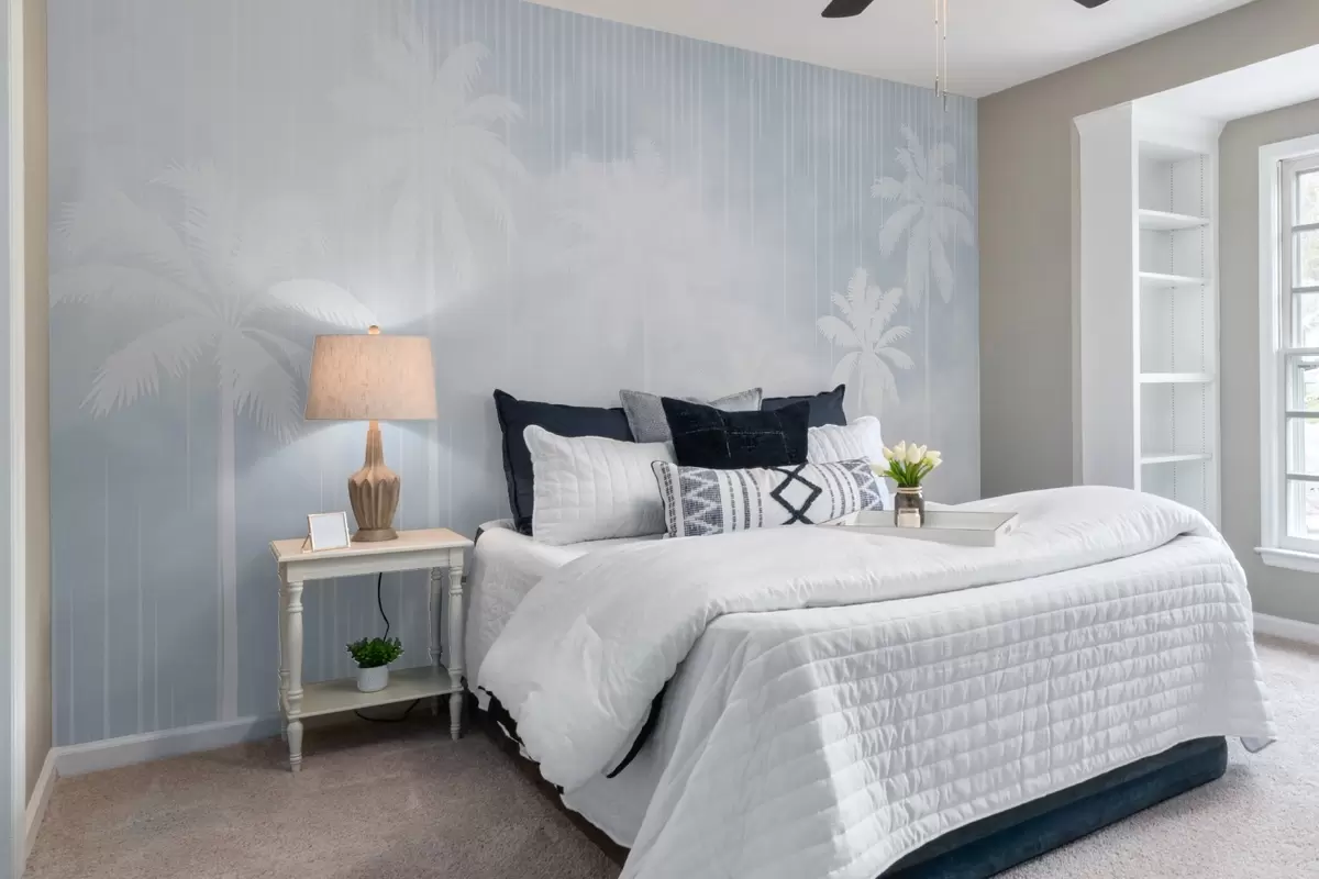 wall murals Fog with palm trees w04180v1