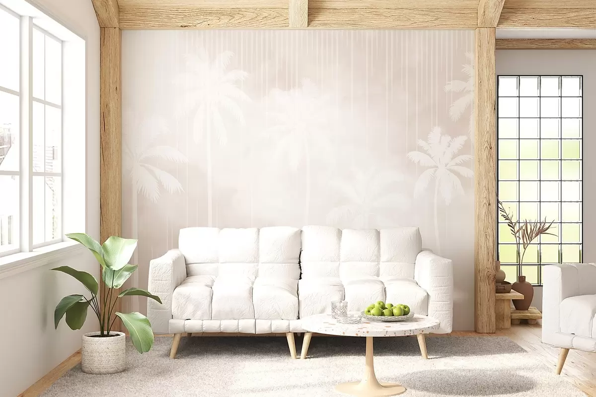 murales Niebla con palmeras w04180v2