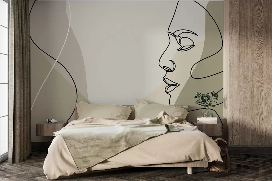 Wall Mural Photo Wallpaper Abstract Face w09231v1