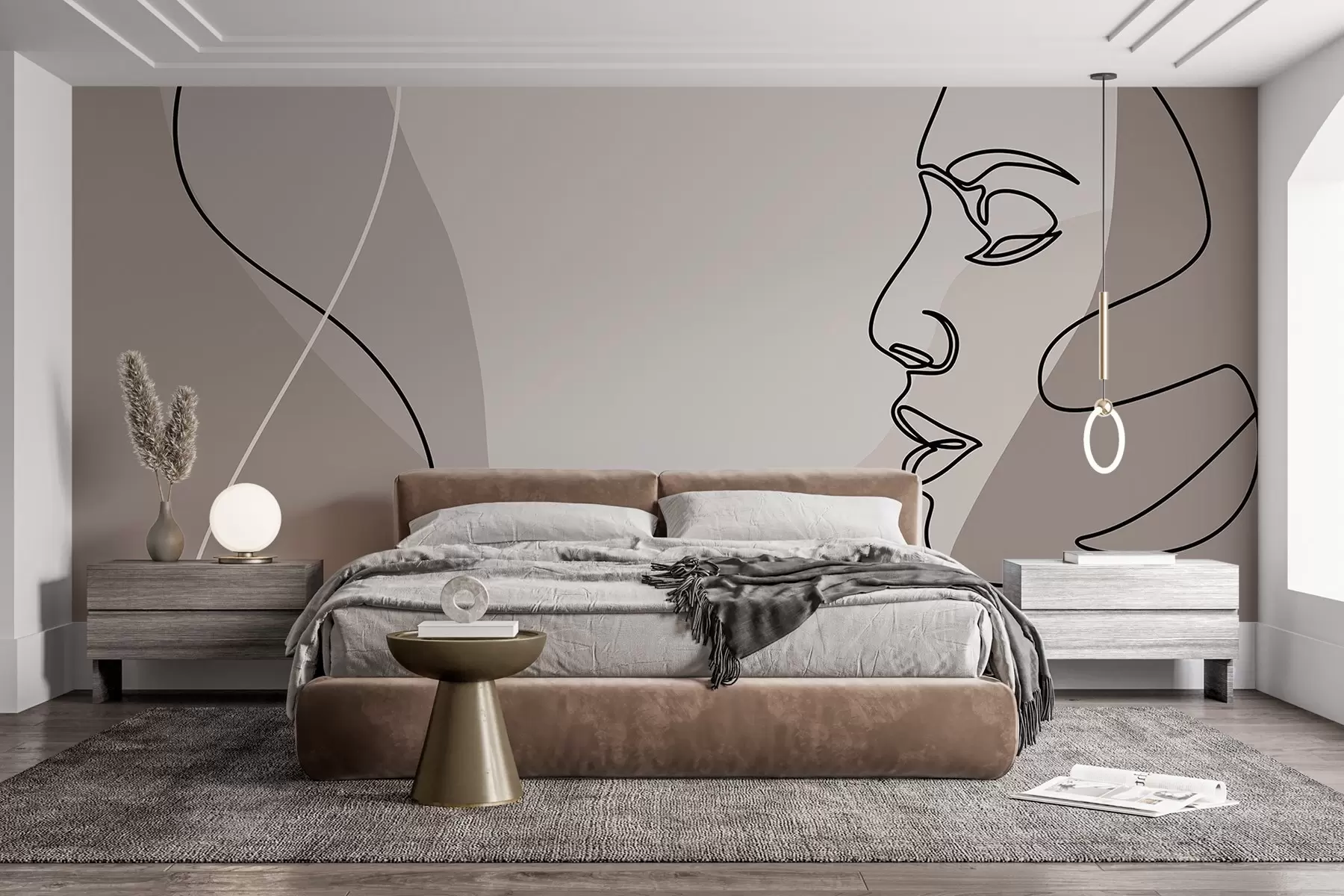 peintures murales Visage abstrait w09231v3