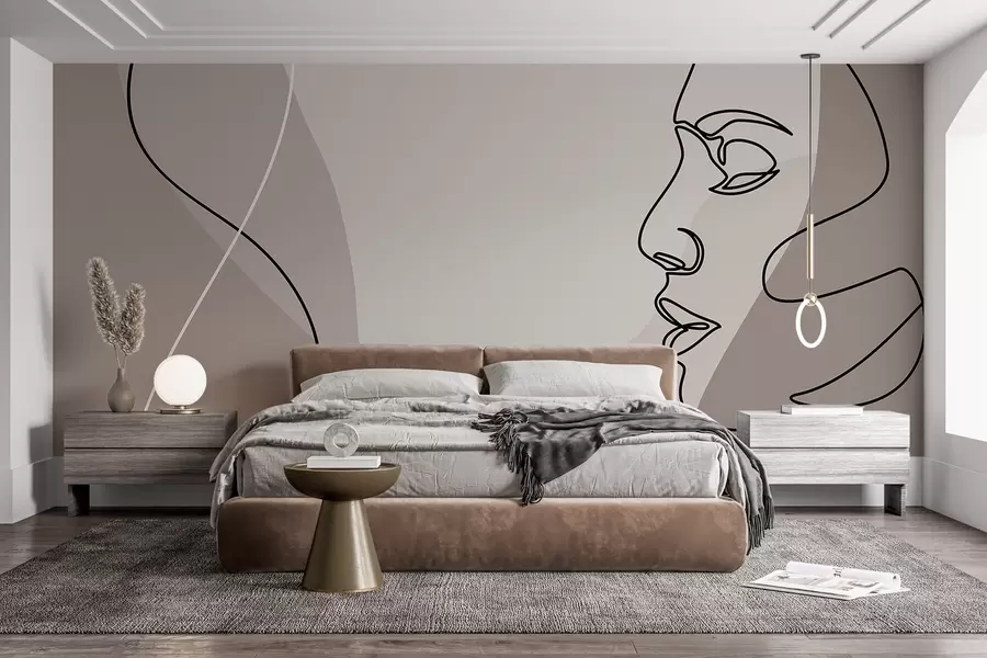 Wall Mural Photo Wallpaper Abstract Face w09231v3