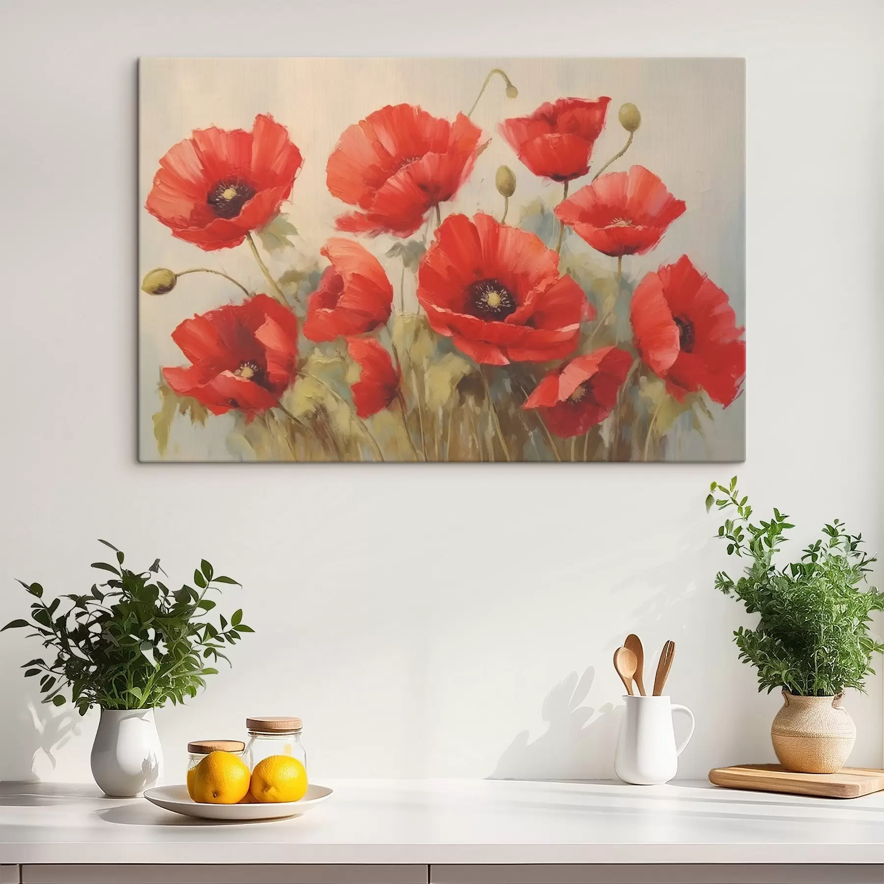 murales Amapolas rojas s44905