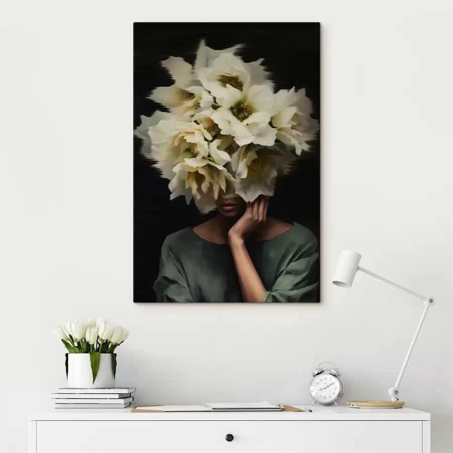 murales Mujer con flores s44911