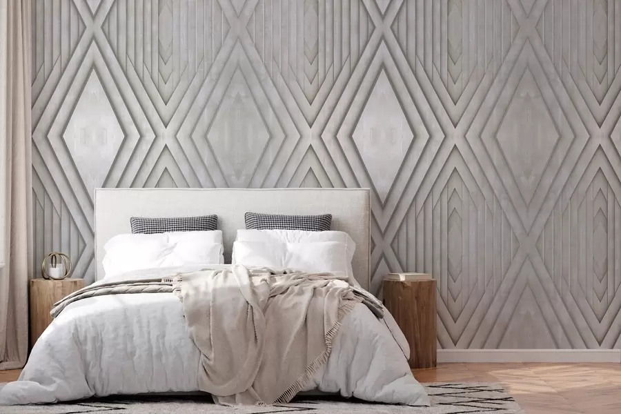 Wall Mural Photo Wallpaper imitation of wooden panels in beige colors w04168