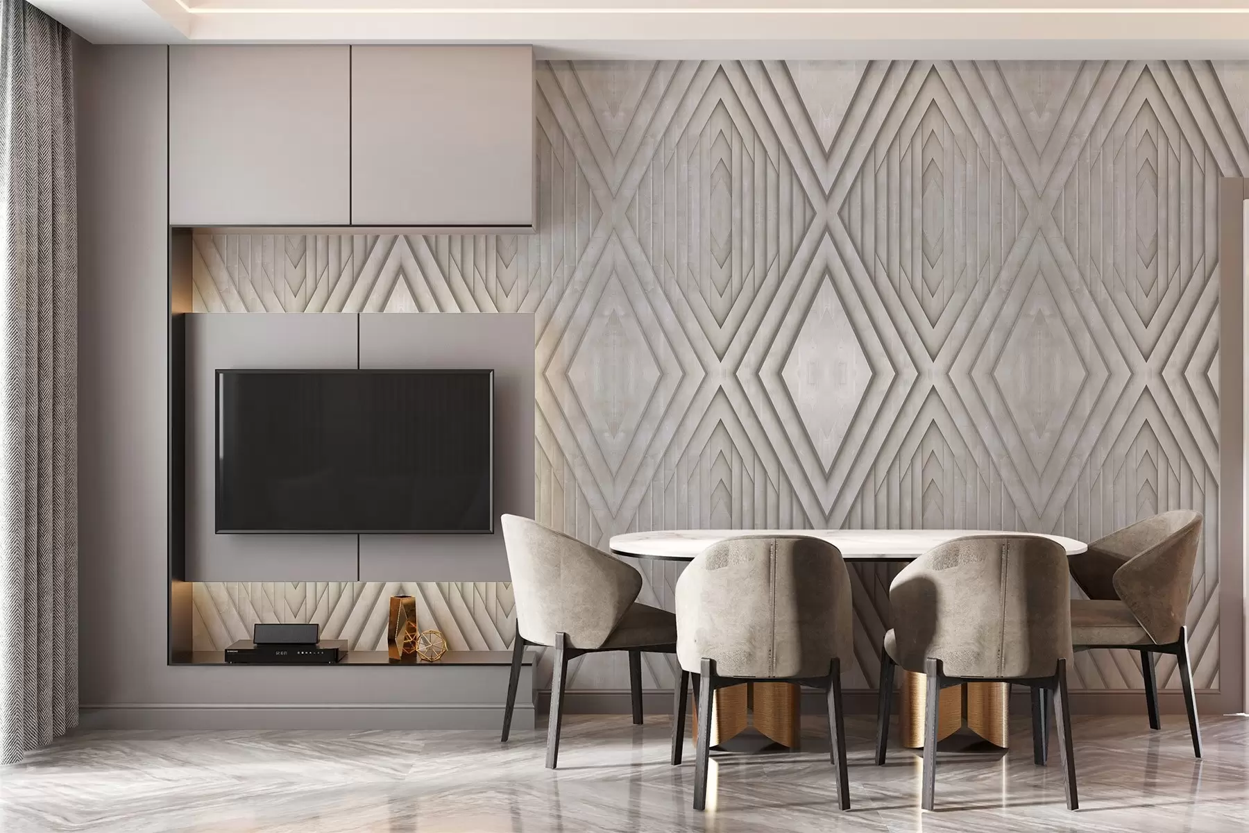 Wall Mural Photo Wallpaper imitation of wooden panels in beige colors w04168