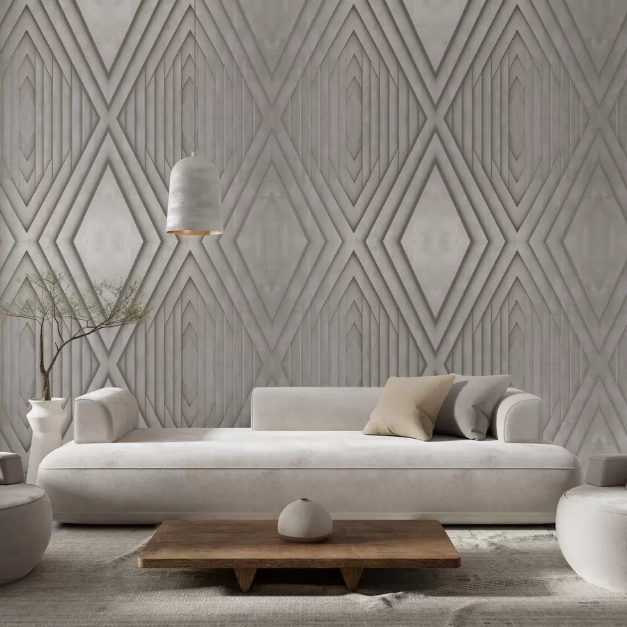 wall murals imitation of wooden panels in beige colors w04168