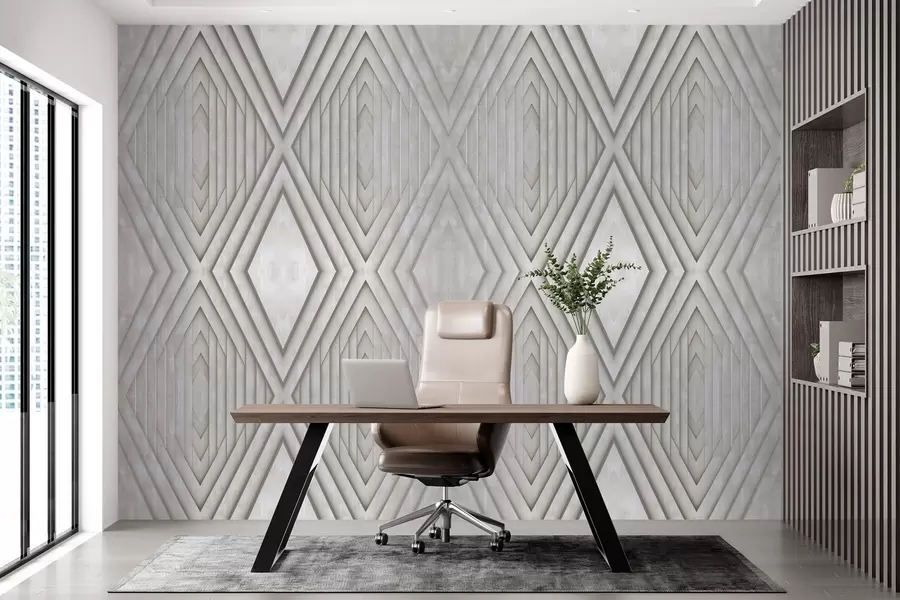 peintures murales imitation de panneaux en bois de couleur beige w04168