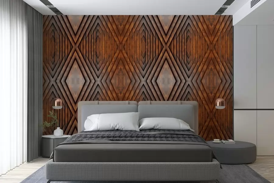 murales imitación de paneles de madera w04168v1