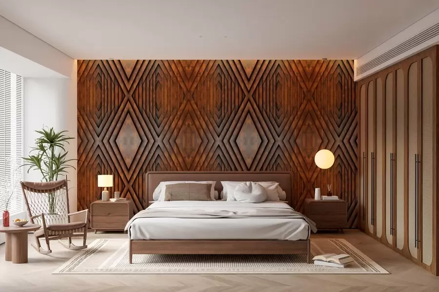 Wall Mural Photo Wallpaper imitation of wooden panels w04168v1