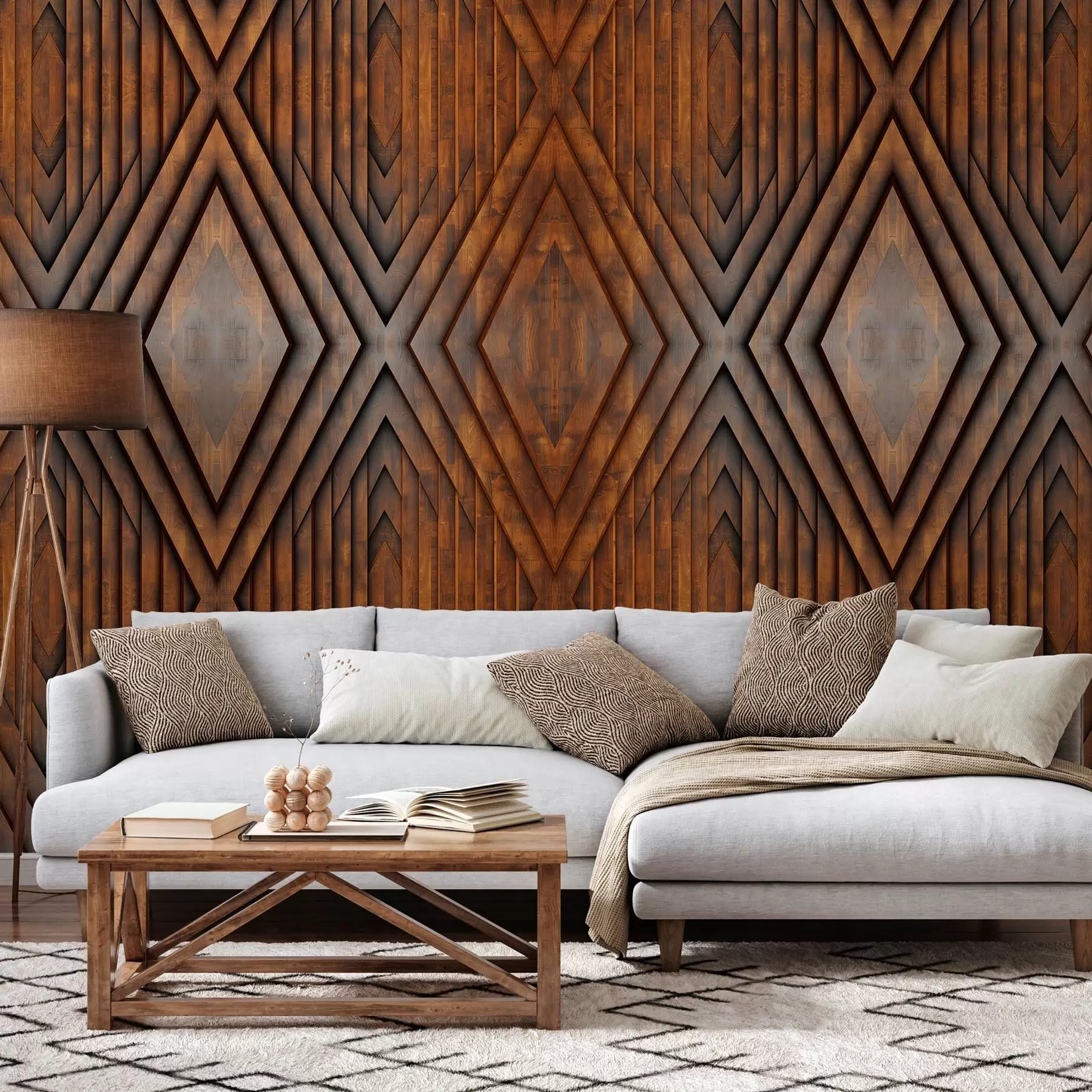 wall murals imitation of wooden panels w04168v1