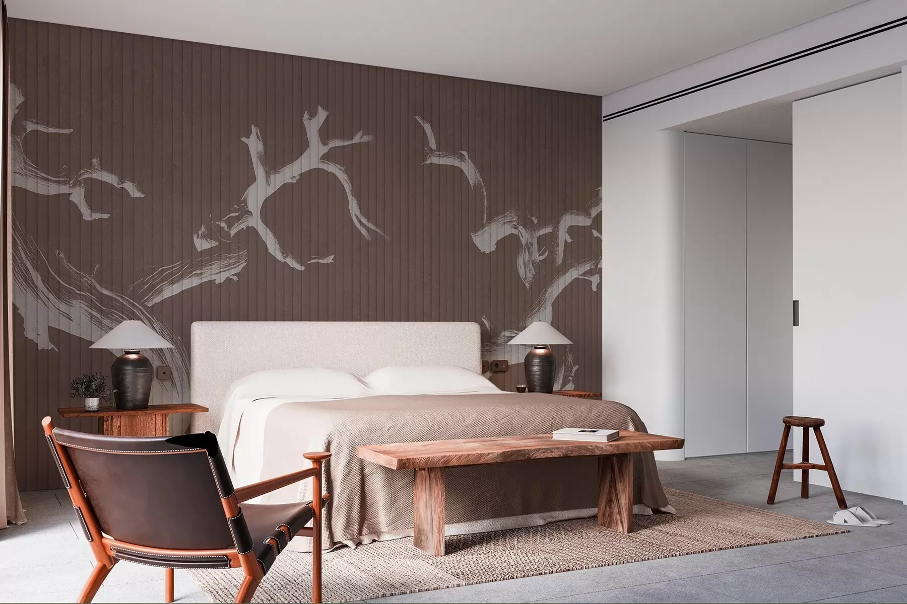 wall murals Graceful Tree Silhouettes w04131