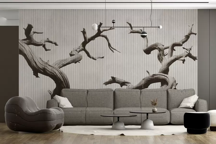 peintures murales Silhouettes d'arbres gracieux w04131v1