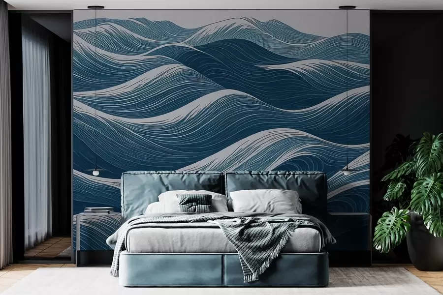 Wall Mural Photo Wallpaper Waves with a Twist w04184