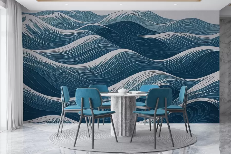 wall murals Waves with a Twist w04184