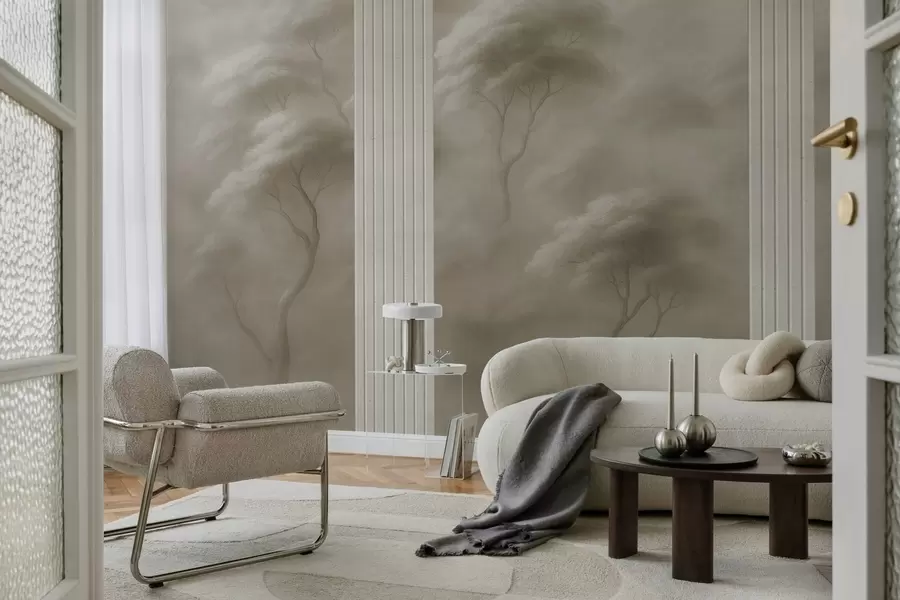 Wall Mural Photo Wallpaper Forest Meets Panel Art w04187v1