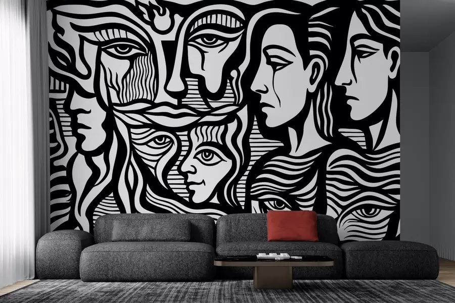peintures murales Anatomie abstraite w04191