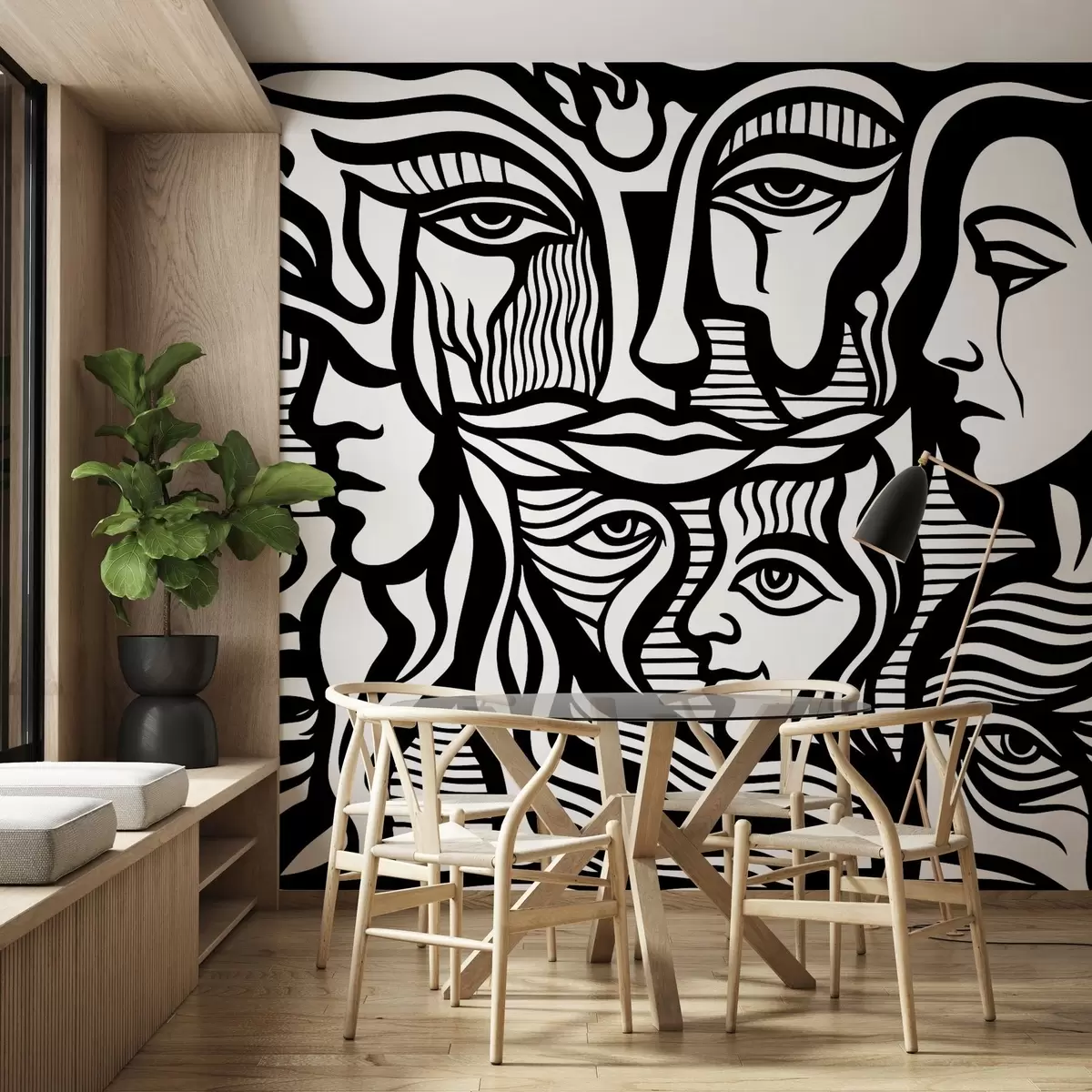 peintures murales Anatomie abstraite w04191